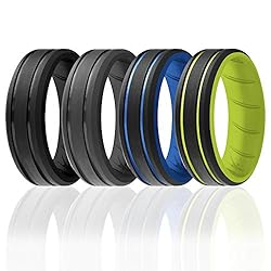 ROQ Silicone Rings for Men - Breathable Mens