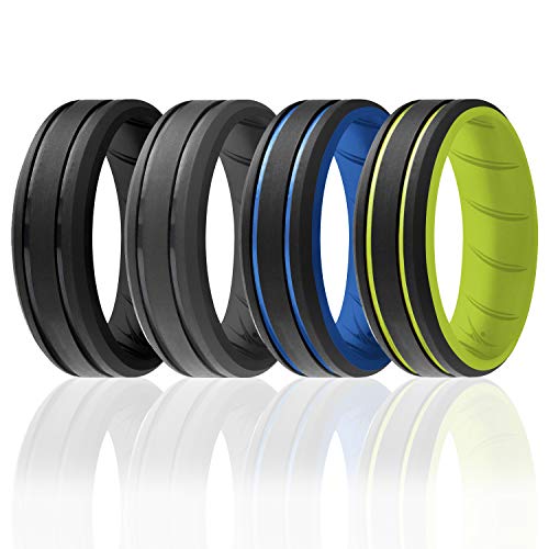 ROQ Silicone Rings for Men - Breathable Mens