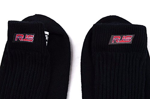 RJS RACING RACING SOCKS SFI 3.3 APPROVED BLACK UNDERWEAR SOCKS NOMEX LARGE