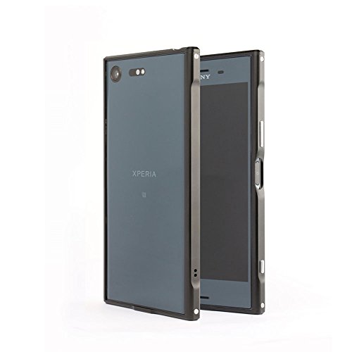 Sony Xperia XZ Premium Case , Aluminum Alloy Protective Bumper Frame for Xperia XZ Premium 5.5'' , CNC Aircraft Metal Bumper (Black)