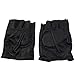 KOGOGO Steampunk Leather Gloves Mens Gothic Fingerless Mittens
