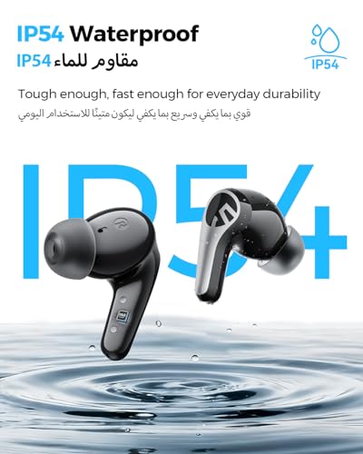 SOUNDPEATS C30 Adaptive Hybrid Active Noise Cancelling Wireless Earbuds, BT 6.0 Headphones with LDAC Hi-Res Audio, 6-Mic Windproof ENC Bluetooth Earphones for Clear Call, 52H, IP54 (Black)