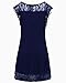 StyleDome Women's Lace Sleeveless Hollow Out Beach Cocktail Slim Mini Maxi Dress Blue US 12