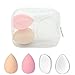 KEKU 2 Pack Silicone Makeup Sponge with 2 Pack Beauty Makeup Blender Set for Concealer Gel Foundation Liquid Creams Contouring Cosmetic Application