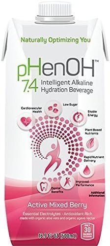 Phenoh 7.4 Alkaline Beverage Active Mixed Berry, 16.9 oz, Case of 12