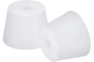 MECCANIXITY Silicone Rubber Tapered Plug 32mm to 42mm with Hole White for Powder Coating, Painting, Anodizing, Plating, Sandblasting, Laboratory Use 2 Pieces