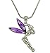 DianaL Boutique Beautiful Purple Tinkerbell Fairy Charm Pendant Necklace Jewelry