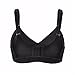 Gratlin Women's Full Cup Lightly Padded Wirefree Maternity Breastfeeding Nursing Bra Black 36DD