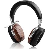 SIVGA Over Ear Headphones with Premium Wood and Hi-Fi Stereo, Closed Back and Studio Wired Music Headset with Passive Noise Isolation, Built-in Mic, Soft Earmuffs and Carrying Case, SV006