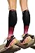 Physix Gear Calf Compression Sleeves - Compression Sleeves for Running, Provides Calf Support and Shin Splints Comfort, Black/Pink, S/M