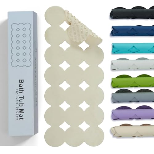 Webos Bathtub Mat Non Slip: Extra Long Rubber Bath Mat for Tub