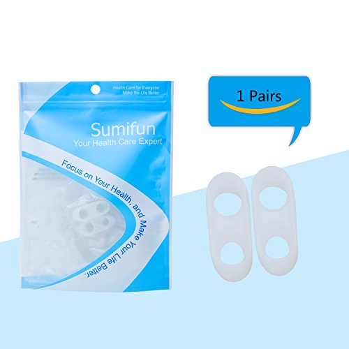 Sumifun Pinky Toe Straightener Gel Toe Separator,Bunion Pads Pinky Bunion Spacers,4 Bunionette Sport Spacers - Fast Pain Relief - Wear with Shoes
