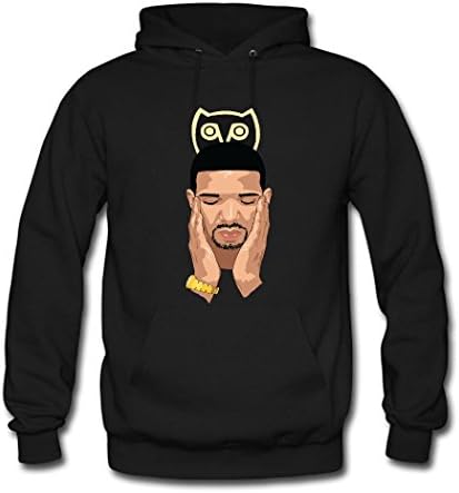 Xinta Custom Drake OVO Men's Hoodie, Designer Classic Print Adult Hoodie X-Large Black