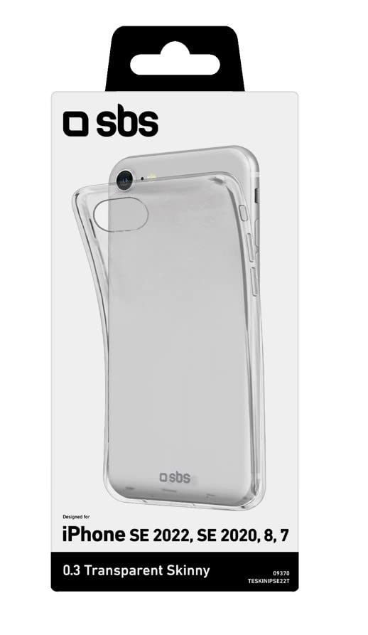SBS Skinny Cover for iPhone SE 2022/SE 2020/8/7, Transparent