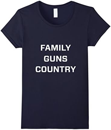 Womens Family guns country t shirt Medium Navy