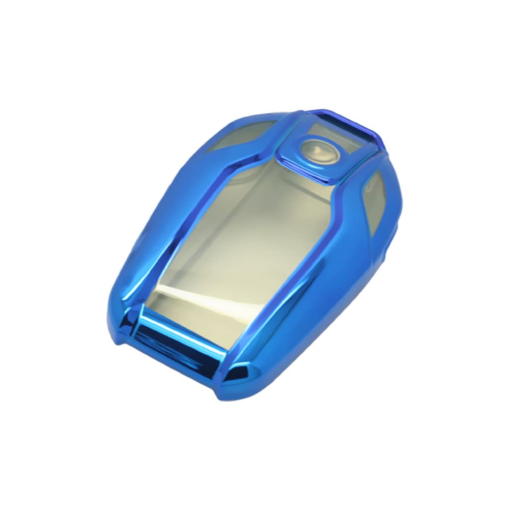 BROVACS Soft TPU Case Shell Cover Protector Holder Compatible with BMW 5 7 Series G11 G12 G30 G31 GT X3 X7 Smart Remote Key Fob SV9900 Blue