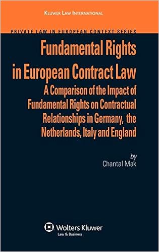 Fundamental Rights In European Contract Law Private Law In