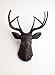 White Faux Taxidermy LargeD-Ignatius Deer Head Wall Mount