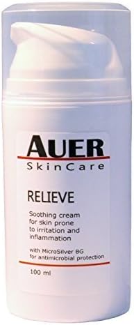 Auer Relieve Cream 100 ml - Soothing treatment for skin prone to irritation and inflammation with MicroSilver BG for anti-microbial protection
