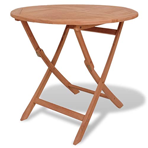 vidaXL Teak Massiv Gartentisch 85cm Klapptisch Balkontisch Holztisch Terrasse – Bild 3