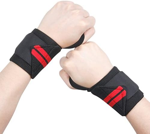 Seicosy Adjustable Weight Lifting Training Wrist Straps Support Braces Wraps Belt Protector for Weightlifting Strength Training Powerlifting Bodybuilding - One Size fits all Men&amp; Women