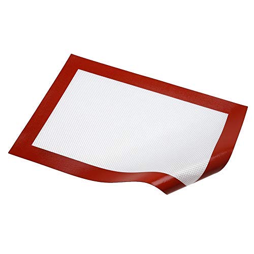 Che-good Heat Resistant Mat - Liner Non Slip Baking Sheet Oven Safe Heat Resistant Mat Silicone Placemat Kneading Dough Insulation - Trivet Fryer By Flat Styling Toaster Hair Bbq Black Deck