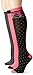 Betsey Johnson Women's Bows and Dots Patterned Fashion Knee High Socks, Black/Multi, One Size (Pack of 3)