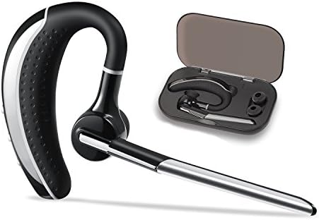 Bluetooth headset, Hands free Wireless Bluetooth Earpiece V4.1 with 6.5-Hr Talktime and Noise Cancellation Mic for iPhone and Android cell phones for Driving/Business/Office/Workout