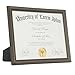 Icona Bay 8.5x11 (22x28 cm) Certificate Frames (Hickory Brown, 2 Pack), Contemporary Diploma Frames 8.5 x 11, Composite Wood Document Frames for Walls or Table Top, Lakeland Collection