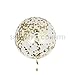 Shimmer and Confetti 15 Pack Large Gold Confetti Balloons with 5 Pieces 36-inch Confetti-Filled Balloons, 5 Pieces 12-inch Confetti-Filled Balloons and 5 Pieces Pearl Balloons with Foil Confetti
