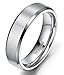 TIGRADE Titanium Rings 4MM 6MM 8MM 10MM Wedding Band in Comfort Fit Matte for Men Women, Silver, 6MM, Size 11.5