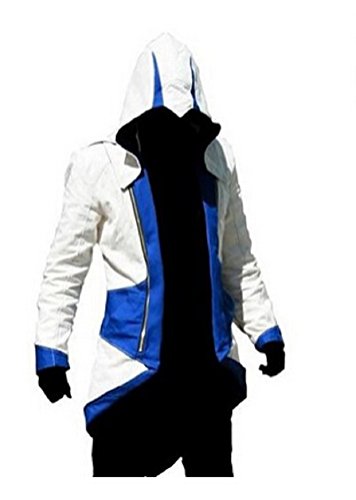 QualityBuyNow Cosplay Costume Hoodie/Jacket/Coat,White Blue,Child Small