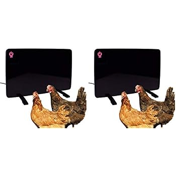 Cozy Products Safe Chicken Coop Pet Heater 200w Flat Panel Technology One Size Black Pack Of 2