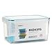 Komax Biokips Large Food Storage Container 155oz. (set of 2) - Airtight, Leakproof With Locking Lids - BPA Free Plastic - Microwave, Freezer and Dishwasher Safe - Great For Fruit & Vegetables