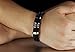 AM CLOTHES Mens 316L Stainless Steel Braided Leather Bracelet Cuff Bracelet Magnetic Clasp 7.2inch
