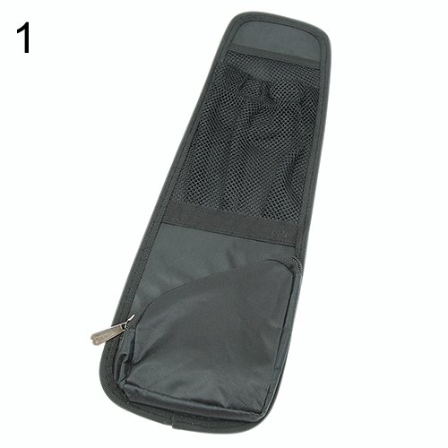 Baost 1Pc Auto Car Seat Side Storage Organizer Hanging Collector Bag Multi Pocket Waterproof Fabric Car Interior Holder Bag Eyeglasses Magzine Phone Holder Zipper Pouch Black