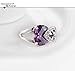 FENDINA Womens Jewelry Elegant Wedding Engagement Bands Ring Heart Amethyst Promise Rings for Her - 18K White Gold Plated - Luxurious Series-FR795