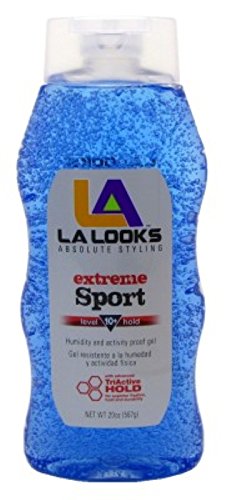 La Looks Gel #10 Extreme Sport Tri-Active Hold 20 Ounce (Blue ) (591ml) (3 Pack)