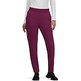 KOI Next Gen Smart Daily Women's 7-Pocket Jogger-Style Scrub Pant Wine XX-Small Petite