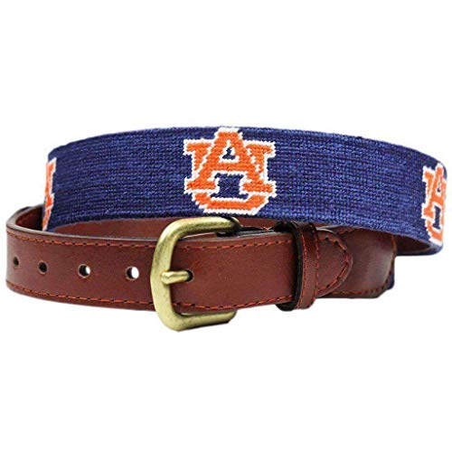 Auburn Needlepoint Belt in Navy by Smathers & Branson