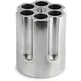 Barbuzzo Gun Cylinder Pen Holder & Paper Weight, Silver - Lock & Load Your Favorite Pens and Pencils at your Office Desk - The Perfect Office Accessory & Gift - Made Out of Heavy Duty Cast Aluminum