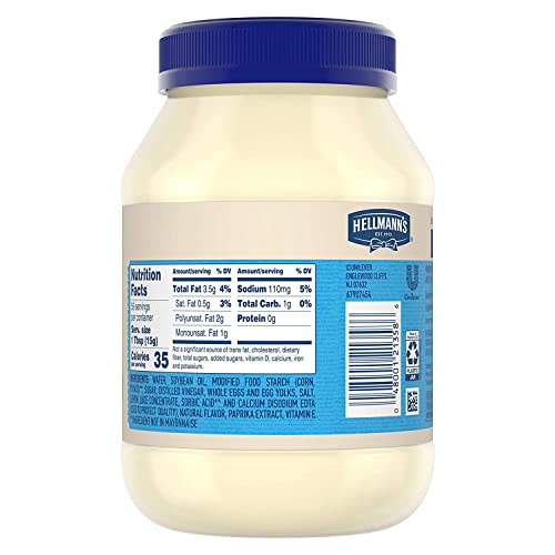 Hellmann's Light Mayonnaise For a Creamy Condiment for Sandwiches and Simple Meals Light Mayo 60