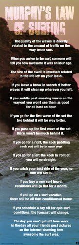 Murphy's Law - Surf - 12x36 Inches - Art Print Poster