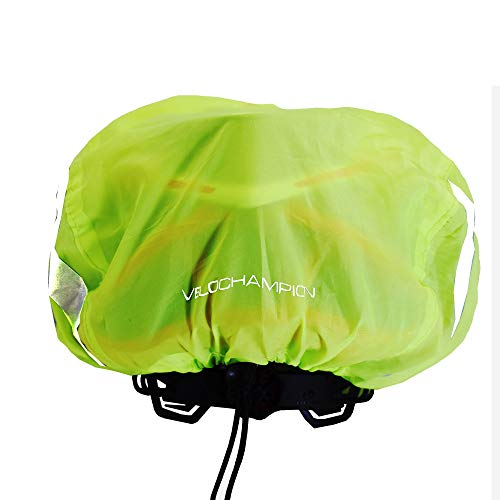 VeloChampion VC High Visibility HI-VIS Reflective Helmet Strip Cover Road Safety Cycling Helmet Rain Cover Weather Waterproof Road Mountain Bike Dustproof One Size Fits All