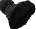 NEOSAN Women Winter Thick Knit Infinity Loop Scarf and Pom Pom Hat Set Twist Charcoal