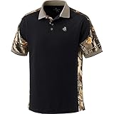 Legendary Whitetails Men's Big Game Camo Pro Hunter Performance Polo Black XX-Large