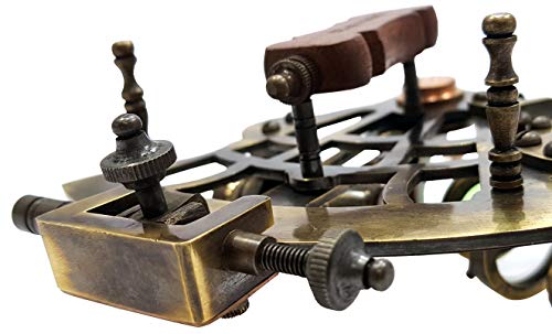 Brass Nautical Sextant Large Brass Navigation Instrument Sextante Navegacion Marine Sextant in Hardwood Gift Box