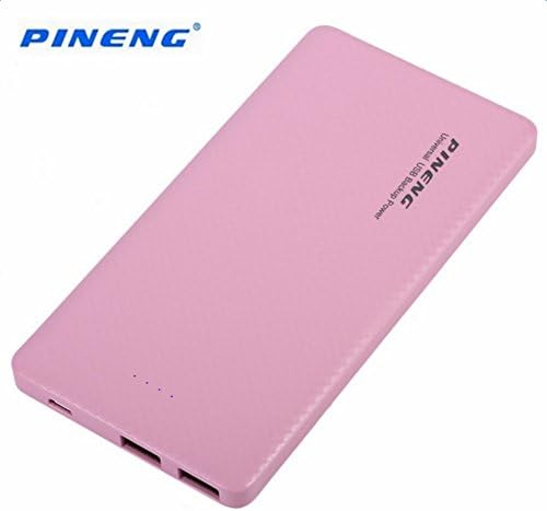 PINENG External Power Battery 10000mAh 2 USB Output Power Bank Portable Phone Charger for iPhone iPad Samsung Android Tablet