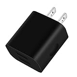USB Wall Charger 2.1A Dual USB Charger Adapter Quick Charger for iPhone X 8/7/6 Plus SE/5S/4S,iPad, iPod, Samsung Galaxy S7/S6/S5 Edge, LG, HTC, Huawei, Moto, Kindle and More (Black)