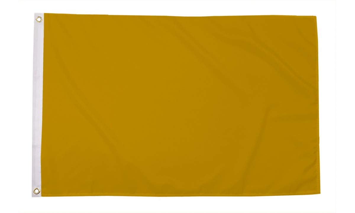 Plain Gold/Khaki Flag 3 x 2 FT - 100% Polyester With Eyelets FlagSuperstore©